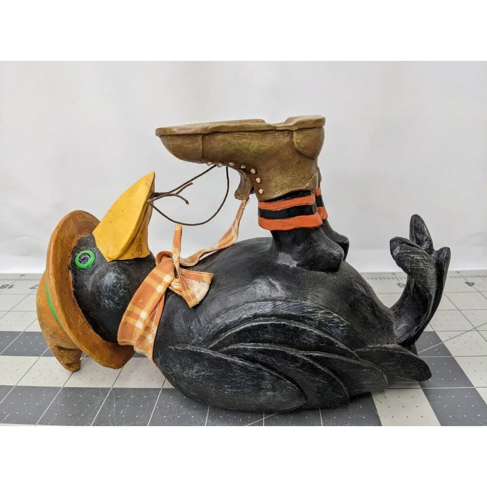 Dept 56 Crow‎ Candle Holder Lot of 2 READ Damage